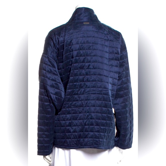 NWT Lunya Washable Silk Quilted Side Tie Jacket in Navy Size Medium - Picture 3 of 13